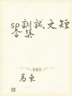 sp训诫文短篇合集封面