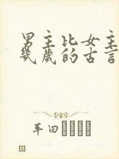 男主比女主大十几岁的古言封面