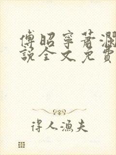 傅昭宁萧澜渊小说全文免费阅读封面