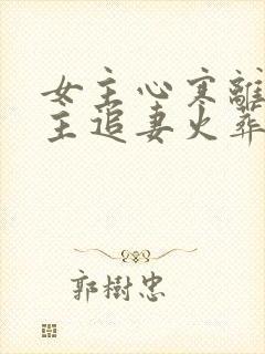 女主心寒离开男主追妻火葬场封面