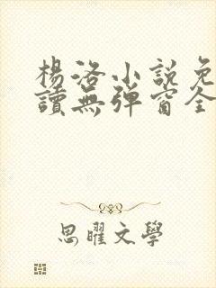 杨洛小说免费阅读无弹窗全文