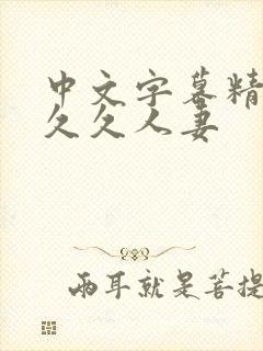 中文字幕精品久久久人妻