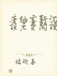 唐栖雾靳沉野小说免费阅读最新章节