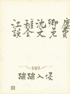 江稚沈卿尘的小说全文免费阅读