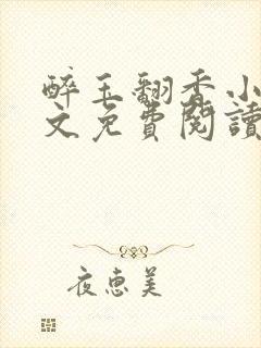 醉玉翻香小说全文免费阅读