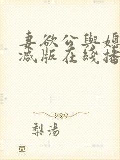 妻欲公与媳无删减版在线播放