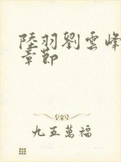 陆羽刘云峰最新章节