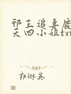 邪王追妻废材逆天四小姐txt封面