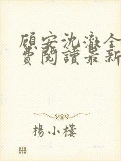 顾安沈澈全文免费阅读最新章节