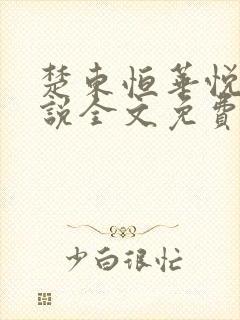 楚东恒华悦然小说全文免费阅读笔趣阁