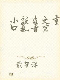 小说爽文重生一口气看完