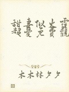 甜妻似火霍爷他超爱免费观看封面