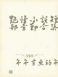 艳情小说短篇全部章节合集免费阅读