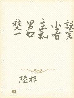 双男主小说推文一口气看完甜文