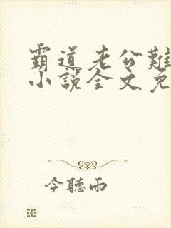 霸道老公难伺候小说全文免费阅读