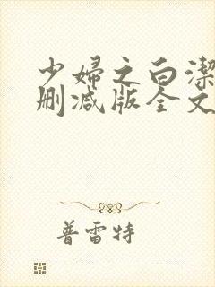 少妇之白洁2无删减版全文阅读