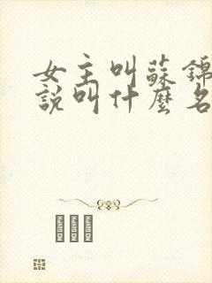 女主叫苏锦的小说叫什么名字