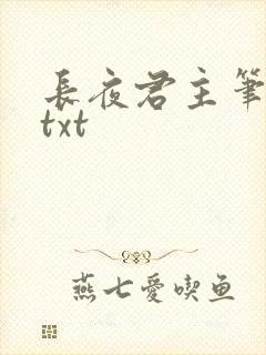 长夜君主笔趣阁txt