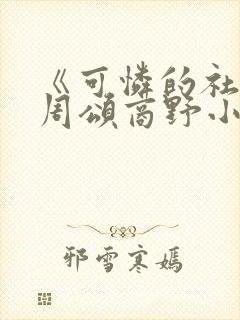 《可怜的社畜》周颂商野小说封面