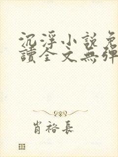 沉浮小说免费阅读全文无弹窗