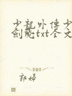 少龙外传少年龙剑飞txt全文
