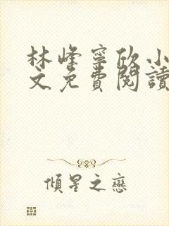 林峰宁欣小说全文免费阅读笔趣阁