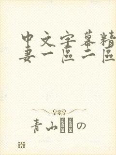 中文字幕精品人妻一区二区三封面