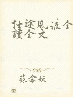 仕途风流全文阅读全文封面