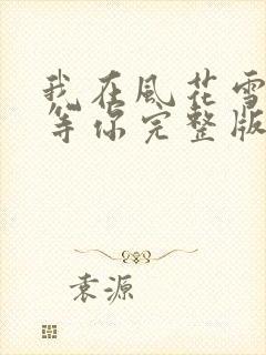 我在风花雪月里等你完整版免费阅读