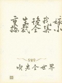 重生后我嫁给了总裁全集小说