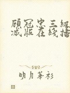 顾冠忠三级未删减版在线播放电影