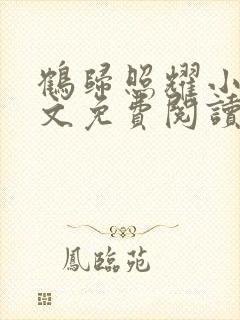 鹤归照耀小说全文免费阅读最新章节