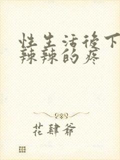 性生活后下面火辣辣的疼