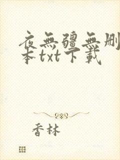 夜无疆无删减全本txt下载封面