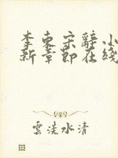 李东宋辞小说最新章节在线阅读