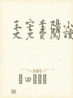 王宇李阳小说全文免费阅读无弹窗