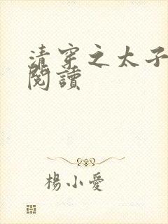 清穿之太子娇妃阅读