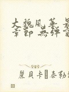 大魏风华 最新章节 无弹窗 笔趣阁封面