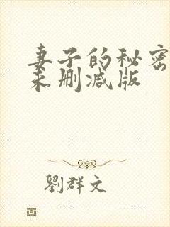 妻子的秘密电影未删减版