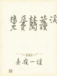 杨辰林若溪小说免费阅读封面