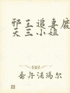 邪王追妻废材逆天三小姐