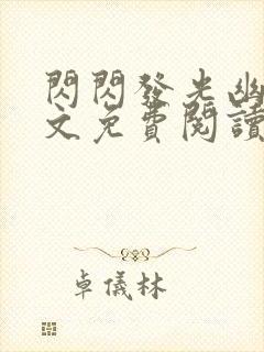 闪闪发光幽默网文免费阅读全文封面