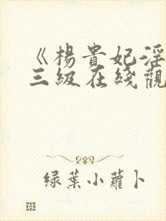 《杨贵妃淫史》三级在线观看封面