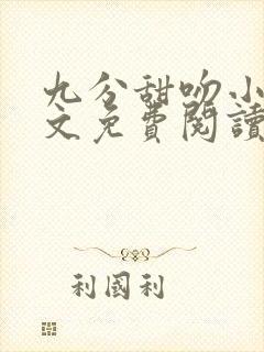 九分甜吻小说全文免费阅读封面