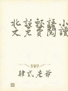 北说轻语小说全文免费阅读封面
