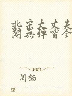 北宋大丈夫笔趣阁无弹窗全文阅读封面