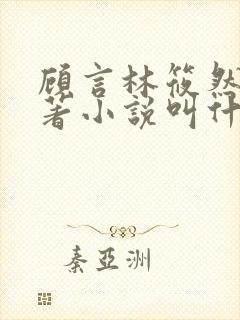 顾言林筱然的原著小说叫什么