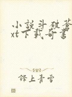 小说斗破苍穹txt下载奇书网封面