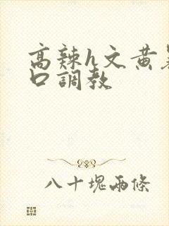 高辣h文黄暴粗口调教