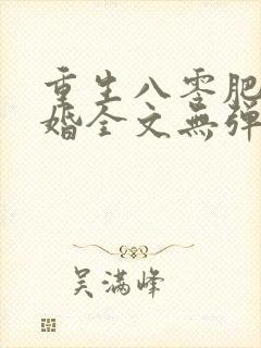 重生八零肥婆军婚全文无弹窗